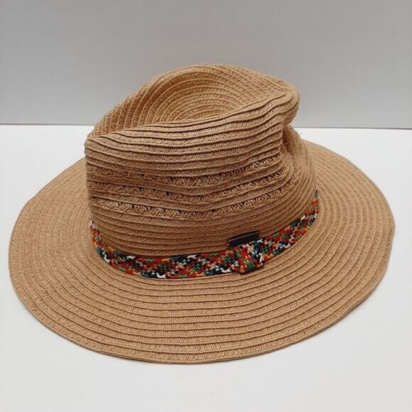 EDDIE BAUER Woven Summer Floppy Brim Hat Lightweight Cream Tan Sz S - Picture 3 of 9